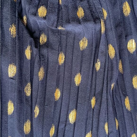 Navy & Gold Wide Leg Jumpsuit     - Picture 2 of 9